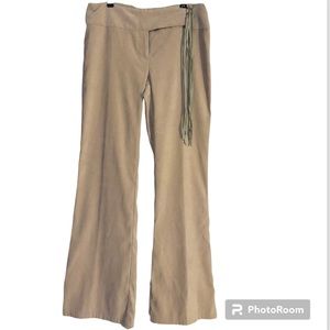 Vintage Y2K fringe belted flare pants